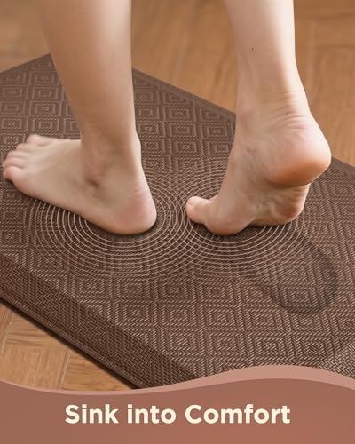 Ophanie Kitchen Mats for Floor 20x60 & 20x48 Brown