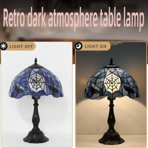 Tiffany Style Table Lamp,Spider Desk Lamp,Gothic Style Stained Glass lamp