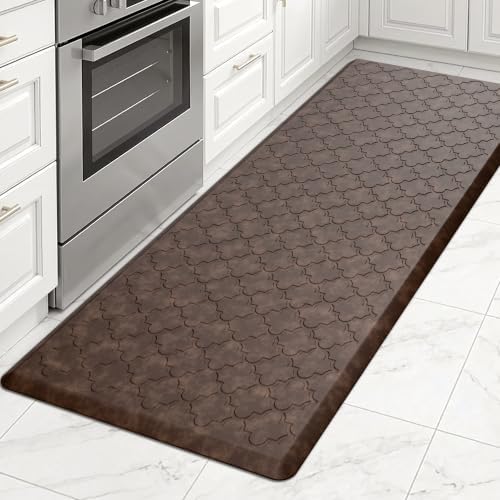 Kitchen Mats for Floor, Wide Long Anti Fatigue Cushioned Mat, Brown
