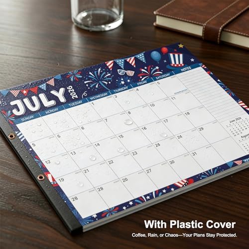 COMIX Desk Calendar 2026-2027, Large 22" x 17" Monthly Desktop Planner Pad with Frosted Cover, 18 Months July 2026 to December 2027, Side Bound Thick 120 GSM Paper for Office School Home