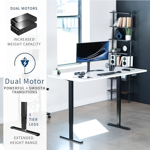 VIVO White 71 x 36 in Standing Desk, DESK-KIT-2B7W-36