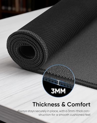 Reniteco Waterproof Large Office & Gaming Mouse Pad, 27.6" x 11.8", Black