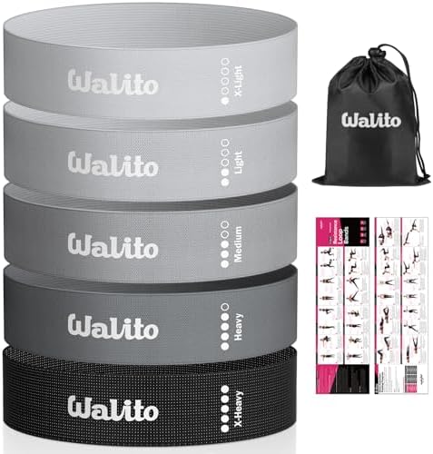 Fabric Resistance Bands for Working Out - Booty Bands for Legs -Glutes Training for Women and Men - Exercise Bands for Squats, Yoga, Physical Therapy -Home Gym Fitness
