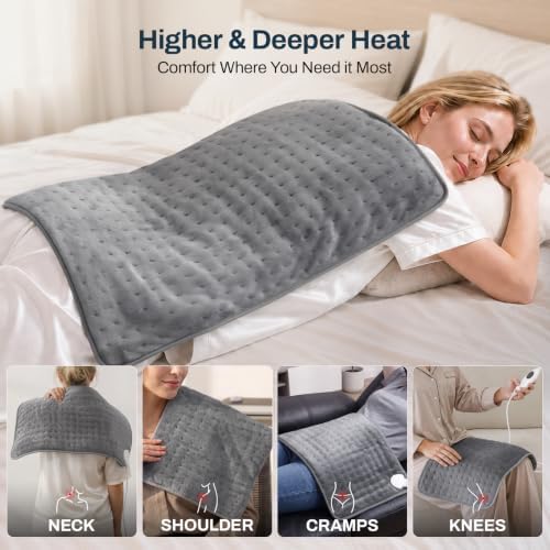 158℉ High-Heat 15s Heating Pad for Back/Neck/Shoulder Pain