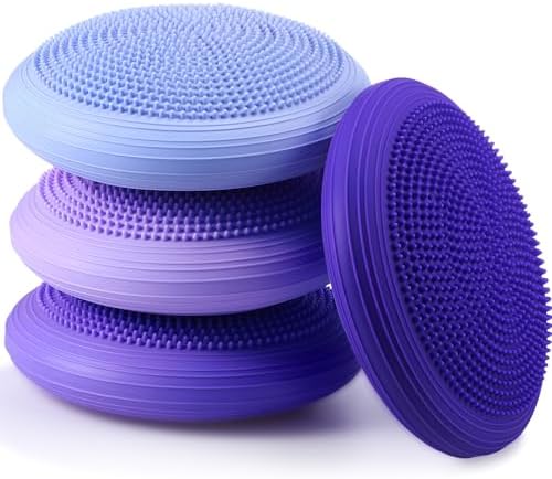 Libima 4 Pcs Wiggle Seat Inflated Wobble Cushion for Kids