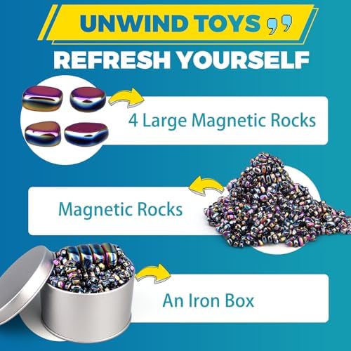 Easter Basket Stuffer Gifts, Ferrite Putty Magnetic Fidget Toys for Adults, Desk Toy for Men Sensory Autism ADHD Office, Cool Gadgets for Stress Relief, Fidget Putty Stones for Valentines Day