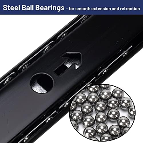 14" Keyboard Slide Ball Bearing Slides Keyboard Tray Under Desk Rails Rack