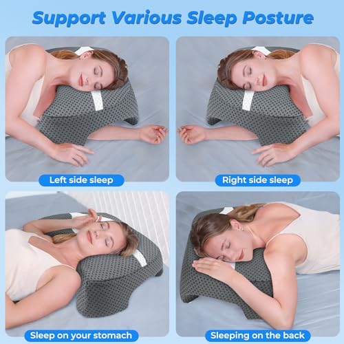 Side Sleeper Pillow with Arm Hole, Shoulder Relief System for Rotator Cuff