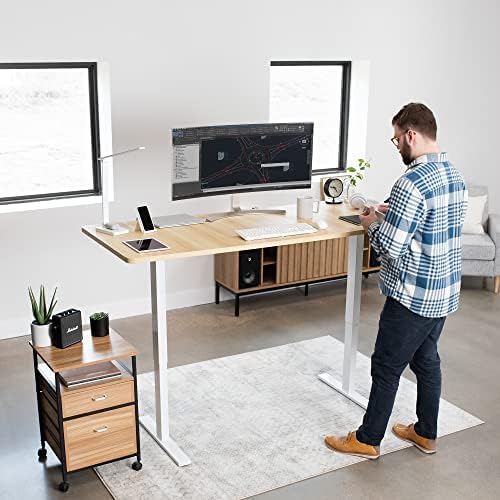 VIVO Light Wood 71 x 30 in Standing Desk, DESK-KIT-E2W7C