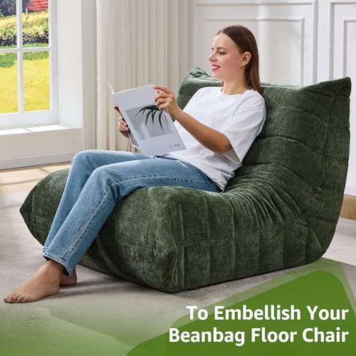 Hobestluk Adults Bean Bag Chair Faux Fur BeanBag Couch for Living Room