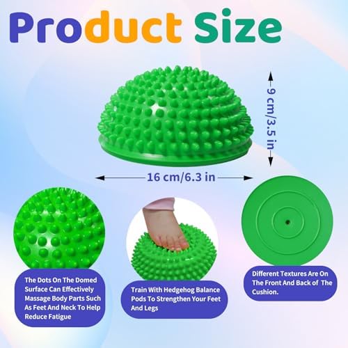 biguphate Wobble Cushion Set with Hedgehog Balance Pods & Pump