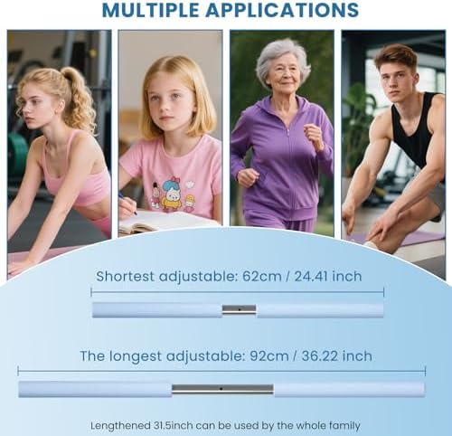 Yoga Stick, Back Cross Orthosis for Adult And Child, Foam Stainless Steel Material, Improving Hunchback and Chest Back Support, Hump Corrector Posture Corrector Stick Stretching rod(23.6-35.4in)