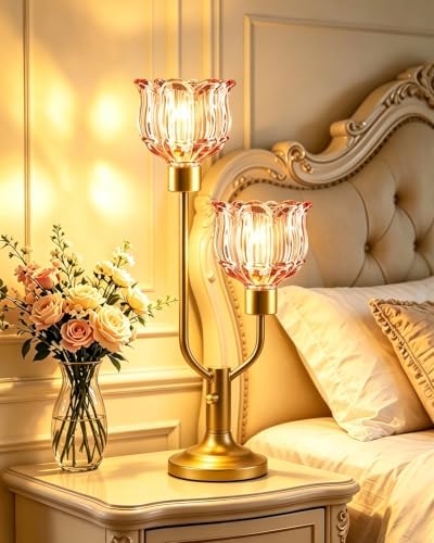 Mid Century Modern Table Lamp Dimmable Vintage Flower Lamp Gift