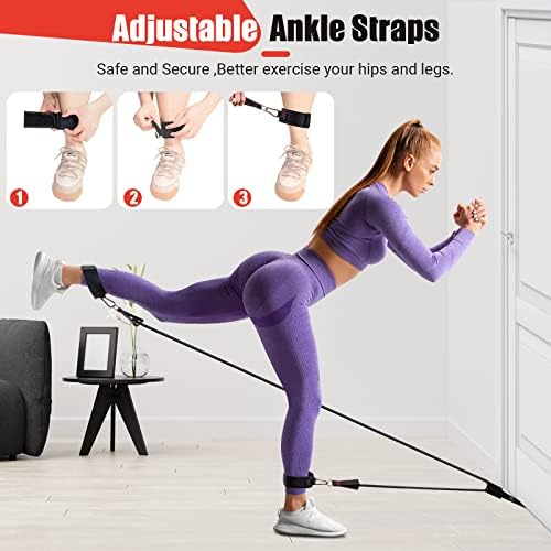 Resistance Bands with Handles for Women, 5 Level Exercise Bands