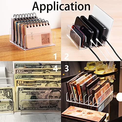 Clear Eyeshadow Makeup Organizer 2Pcs, 8Slot Acrylic Desk Organizer