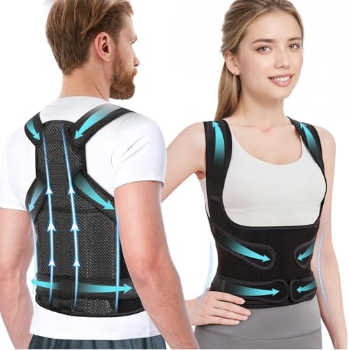 Posture Corrector for Women/Men Adjustable Full Back Brace Support