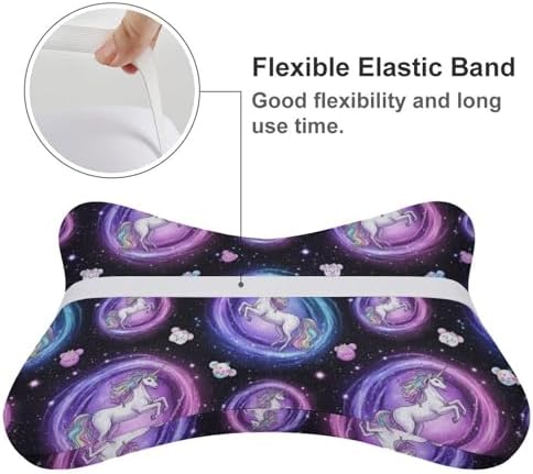 2 Pcs Comfortable Car Neck Pillow Cute Unicorns Memory Foam Headrest Cushion for Car Airplane Office Sleeping
