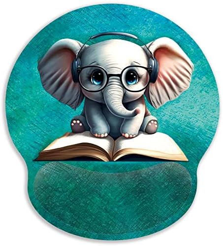 Blusabaca Elephant Mouse Pad Wrist Rest Ergonomic Mousepad Wrist Support