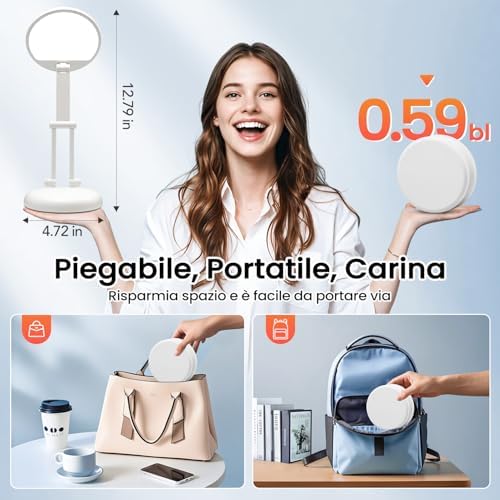Battery Battery Operated Cordless Rechargeable Lamp - 3600mAh 10 Brightness Wireless LED Desk Table Lamp, Small Mini Portable Battery Powered Light for Home Office, Reading, Nail Light