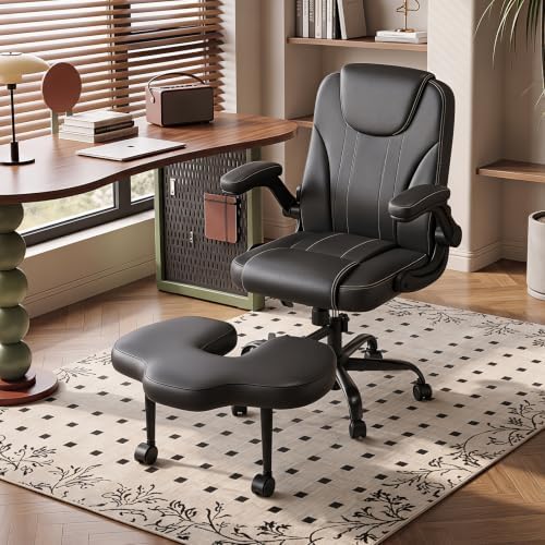Pinmoco Adjustable Foot Rest for Office Chair, Under Desk Footrest, Black