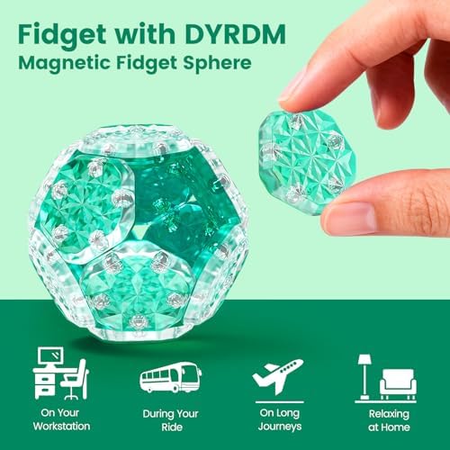 Magnetic Fidget Sphere, Adult Fidget Toy for Focus & Stress Relief