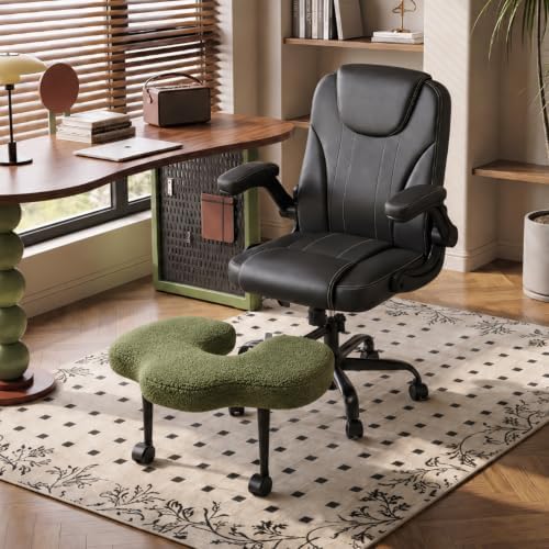 Pinmoco Adjustable Foot Rest for Office Chair, Under Desk Footrest, Green