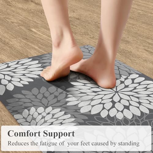 KIMODE Anti Fatigue Mats for Kitchen Floor Cushioned Kitchen Rugs Sets of 2