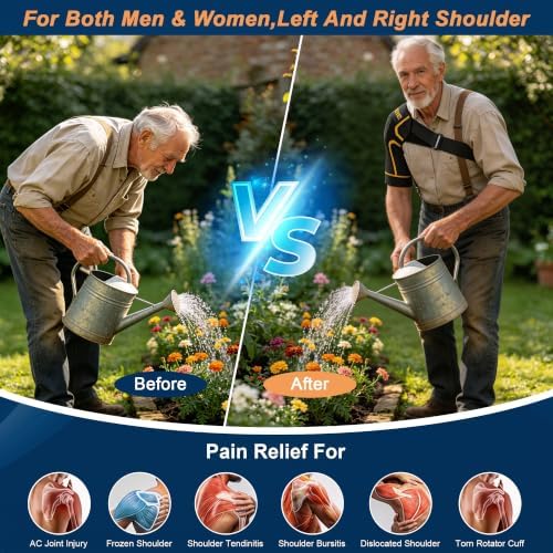 SPOTBRACE Shoulder Compression Sleeve Adjustable Shoulder Support Brace XXL