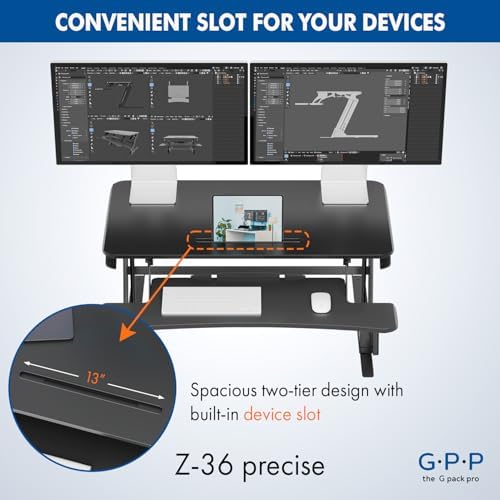 36 Inch Standing Desk Converter, Adjustable Height