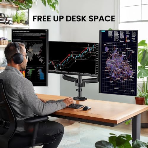 ErGear Triple Monitor Mount for 13-30 inch Screens