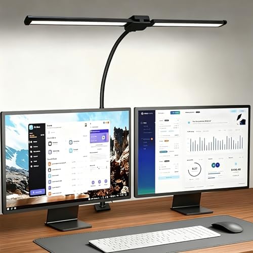 Desk Lamps for Home Office, Computer Light Bar, Double Head, Black