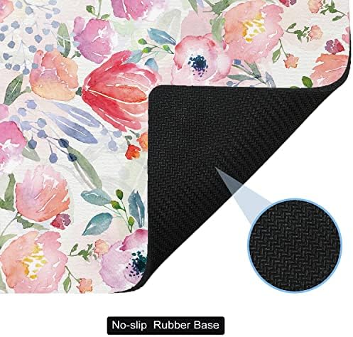 Small Mouse Pad Cute, Mini Mouse Pads for Wireless Mouse and Laptop, Travel Mousepad with Designs - Colorful Floral, Portable Mousepads - 5.5 x 7 in, Desk Decor for Women