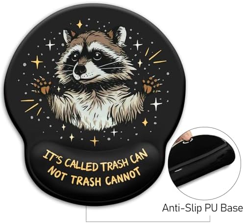 Blusabaca Raccoon Mouse Pad Wrist Rest Ergonomic Mousepad Wrist Support