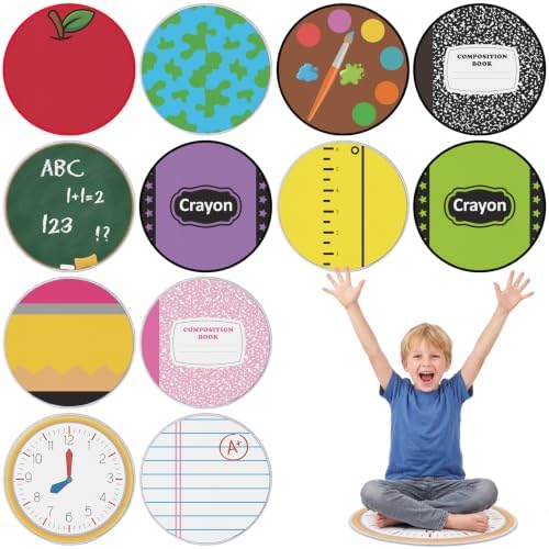 Marsui 12 Pcs Kids Carpet Circle Seats for Class 16" Round Classroom Rug