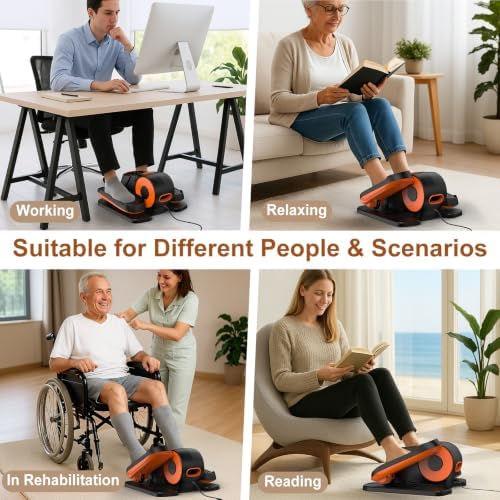 Under Desk Elliptical for Office Pedal Exerciser Electric 12-Speeds