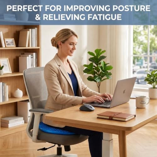 Hanstuten Wobble Seat Cushion Balance Disc - Rubber Wiggle Seat for Active Sitting, Office Desk Chair, and Core Strength Training