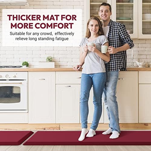 4/5 Inch Thick Kitchen Mat - Cushioned Anti Fatigue Mat for Kitchen Floor