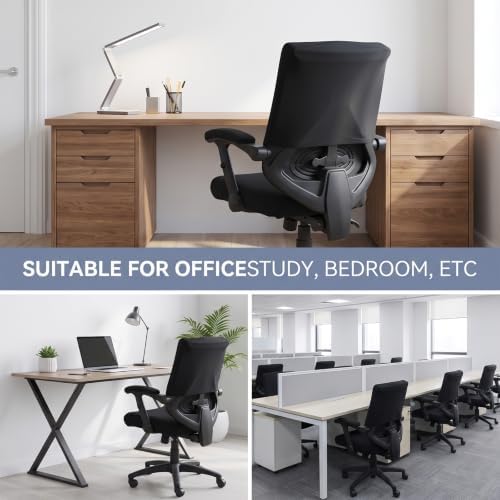 4 Pcs Office Chair Covers Set, Universal Stretchable Protective,Black