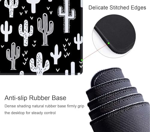 Cactus Large Gaming Mouse Pad,Mouse Pad Gaming 31.5 x 11.8 in Mouse Mat Desk Pad,Large Desk Mat,Extended Keyboard Mousepad with Non-Slip Base and Stitched Edge for Desk Home Office