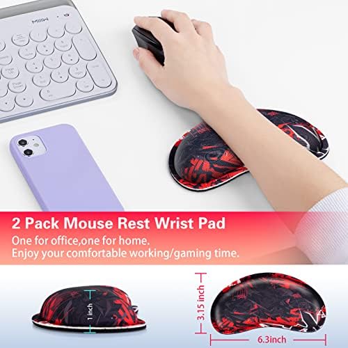 Mouse Wrist Rest, Canjoy 2 Pack Wrist Rest for Mouse Memory Foam Wrist Pad