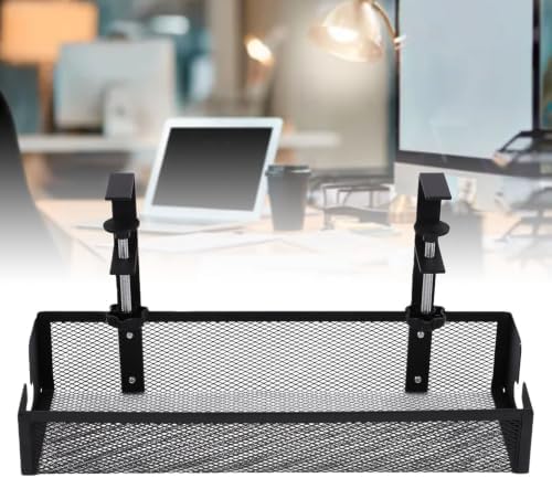 Sanpyl 16in Under Desk Cable Management Tray with Clamp, No Drill
