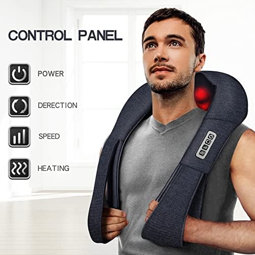 Mo Cuishle Women Men Gifts, Shiatsu Back Shoulder & Neck Massager with Heat
