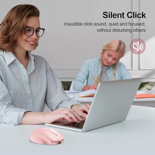 TECKNET Wireless Mouse Rechargeable, 2.4G Computer Mice with USB-A Receiver
