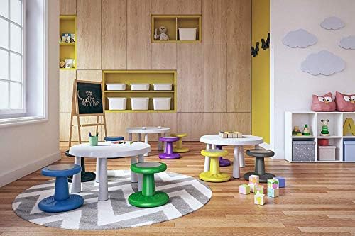 Studico ActiveChairs Kids Wobble Stool, Flexible Classroom Seating Improves Focus, Posture & Helps ADHD/ADD. Get The Wiggles Out Active Fidget Chairs, Preschool | Elementary 14" Chair, Ages 3-7, Gray