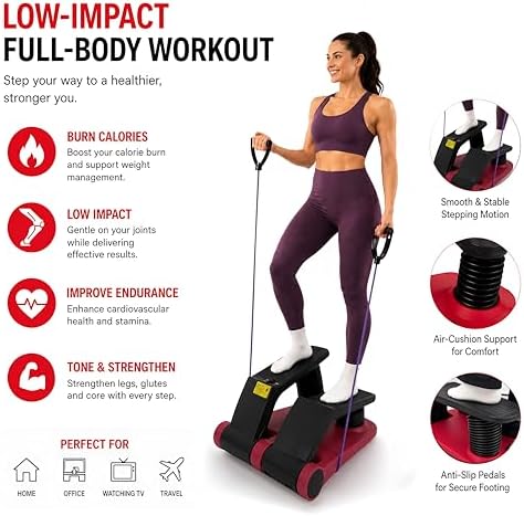 Air Stepper Machine with Resistance Bands