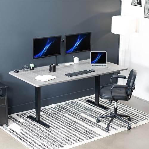 VIVO Dark Gray 71 x 36 in Standing Desk, DESK-KIT-2B7G-36