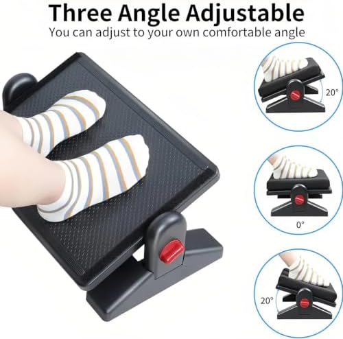 Adjustable Office Foot Rest Under Desk, Ergonomic Foot Stool for Work