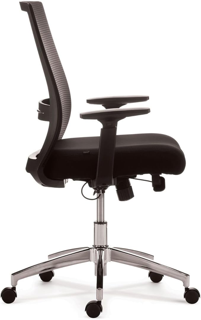 Alera Ashdale Ergonomic Swivel Office Chair, Mesh Back Task Chair, Adjustable Seat and Arm Height, Supports Up to 275 lb, Black