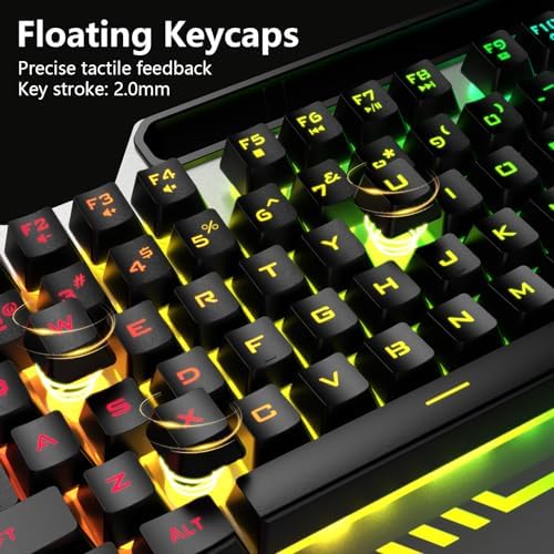 AULA Gaming Keyboard and Mouse,Wired 104-Key Mouse and Keyboard Combo Metal