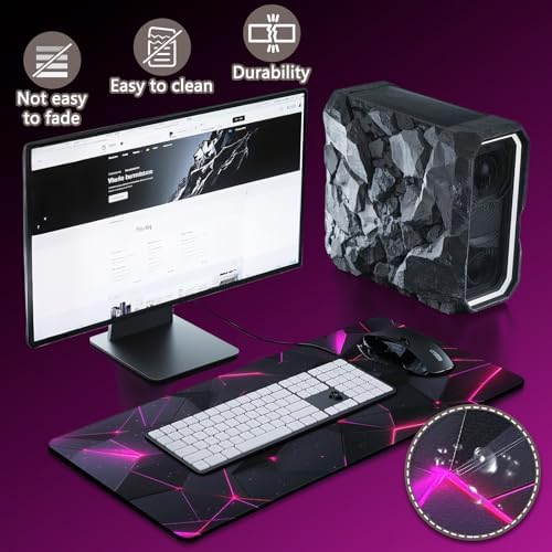 Mouse Pad Gaming - Desk Mat for Keyboard and Mouse - Large Mouse Pads for Desk, Gaming Mousepad with Non-Slip Base, Desks Pad (31.5" X 11.8") for Game, Office and Home